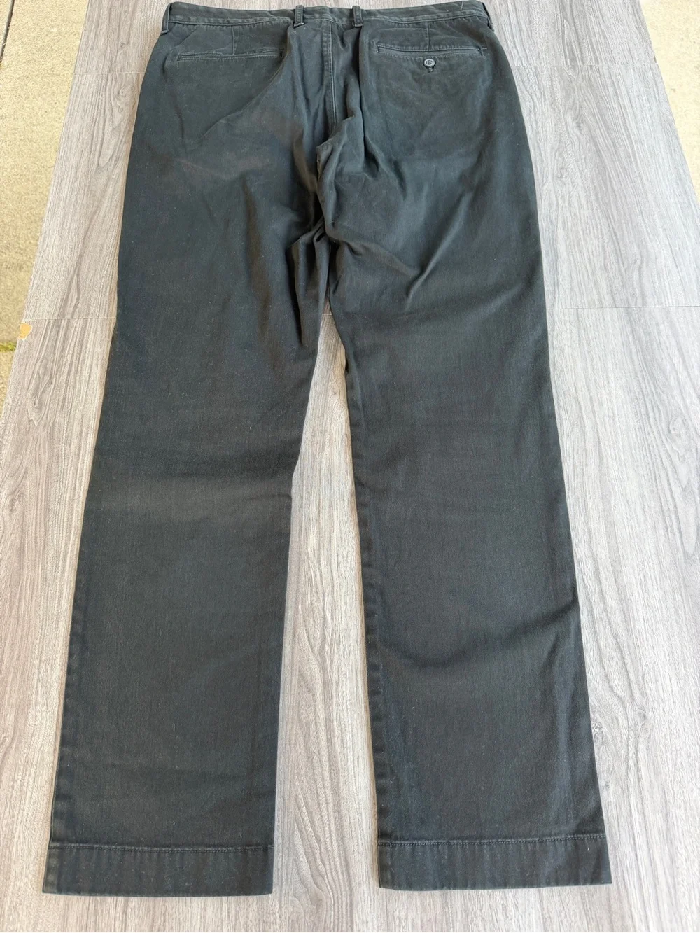 J.Crew Mens 770 Straight Fit Stretch Chino Pants Mens 33x32 Black Flat Front